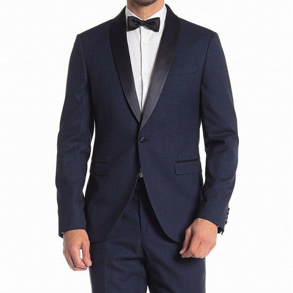 14th Union Blazer One  Button Shiny Lapel Tuxedo Jacket Coat Blazer Size 40L NEW